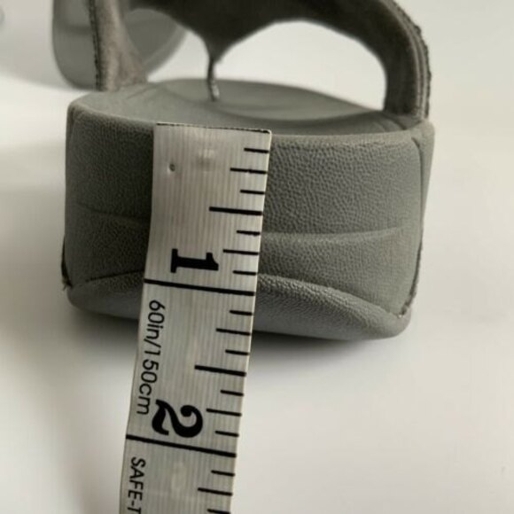 Fitflop Sandals Women Size 9M Gray Superglitz Wedge Thong - Picture 9 of 11